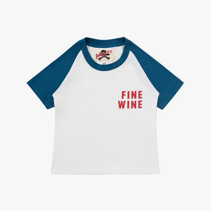 FINE WINE S/S WOMENS RAGLAN T-SHIRT | BLUE