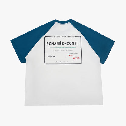 FINE WINE S/S RAGLAN T-SHIRT | BLUE